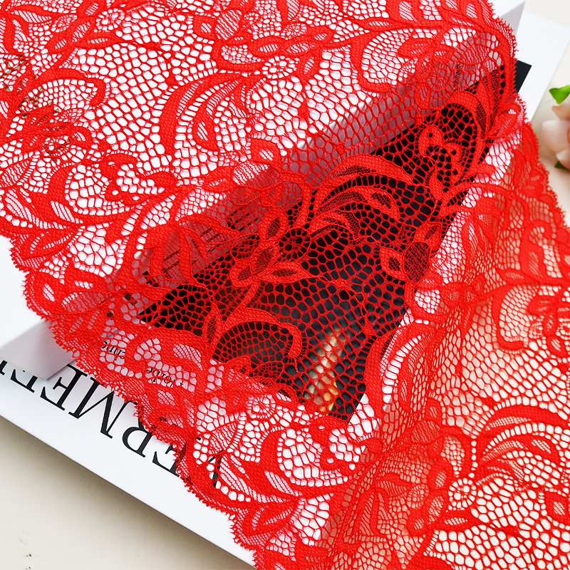 توری آماده استوک با کیفیت بالا 20 سانتی متر توری گلدار الاستیک زنانه 5217#