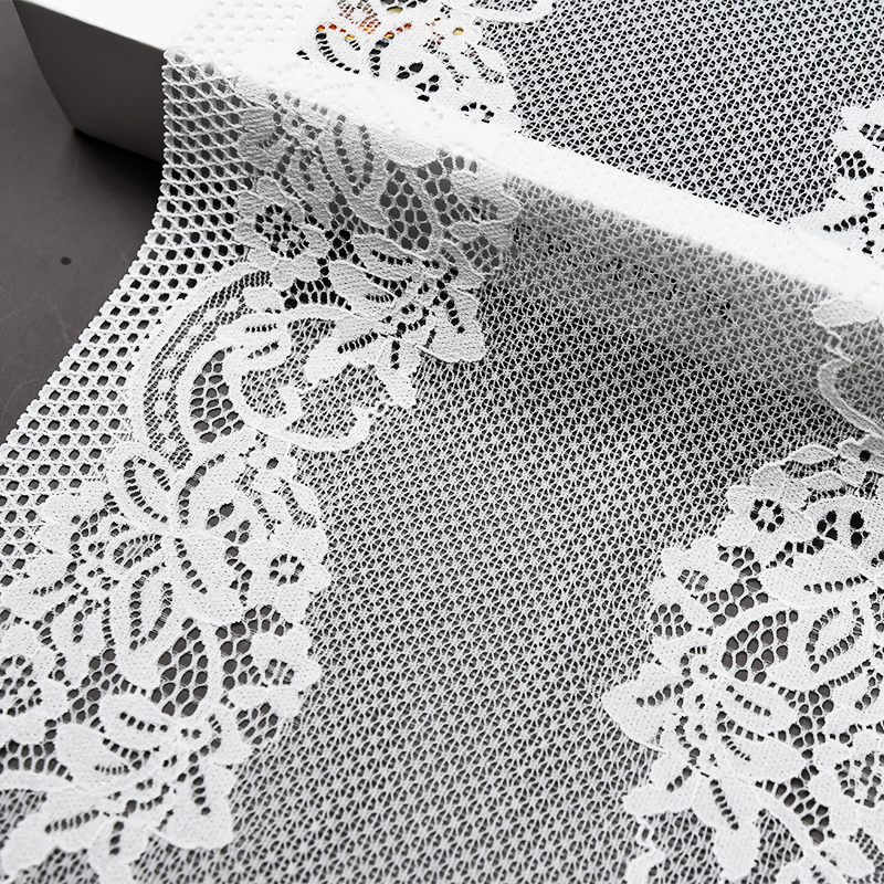 توری آماده استوک با کیفیت بالا 20.5 سانتی متر توری گلدار الاستیک زنانه 5555#