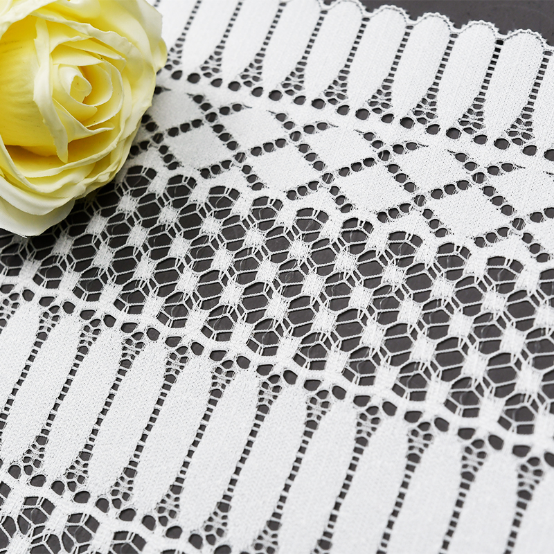 توری آماده استوک با کیفیت بالا 24 سانتی متر توری گلدار الاستیک زنانه 5756#