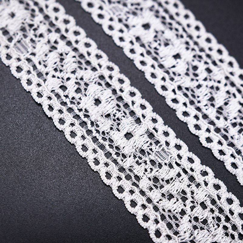 توری توری نایلونی کشدار 2.8 سانتی متری پارچه توری نایلونی توری اسپندکس نایلونی برای سوتین و لباس زیر تزیین عروسی 106132#