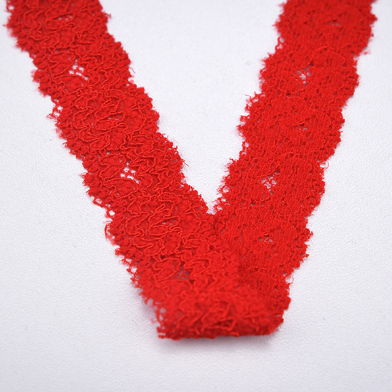 توری توری نایلونی کشدار 2 سانتی متری توری نایلونی توری نایلون اسپندکس توری برای سوتین و لباس زیر تزیین عروسی 8855#