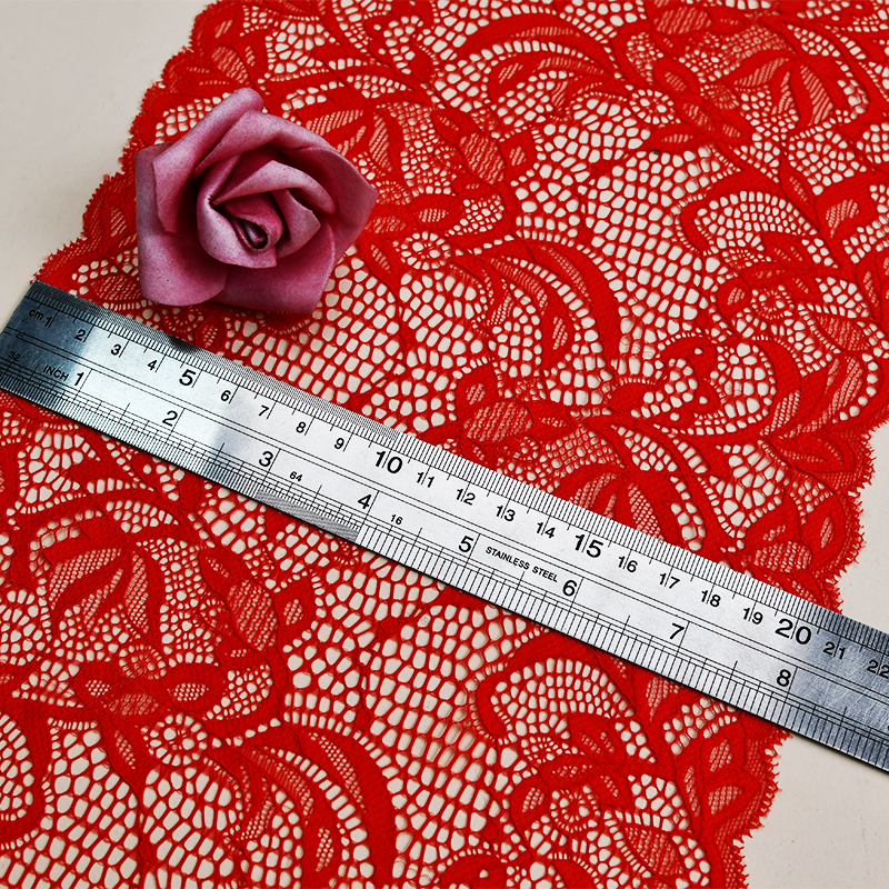 توری آماده استوک با کیفیت بالا 20 سانتی متر توری گلدار الاستیک زنانه 5217#